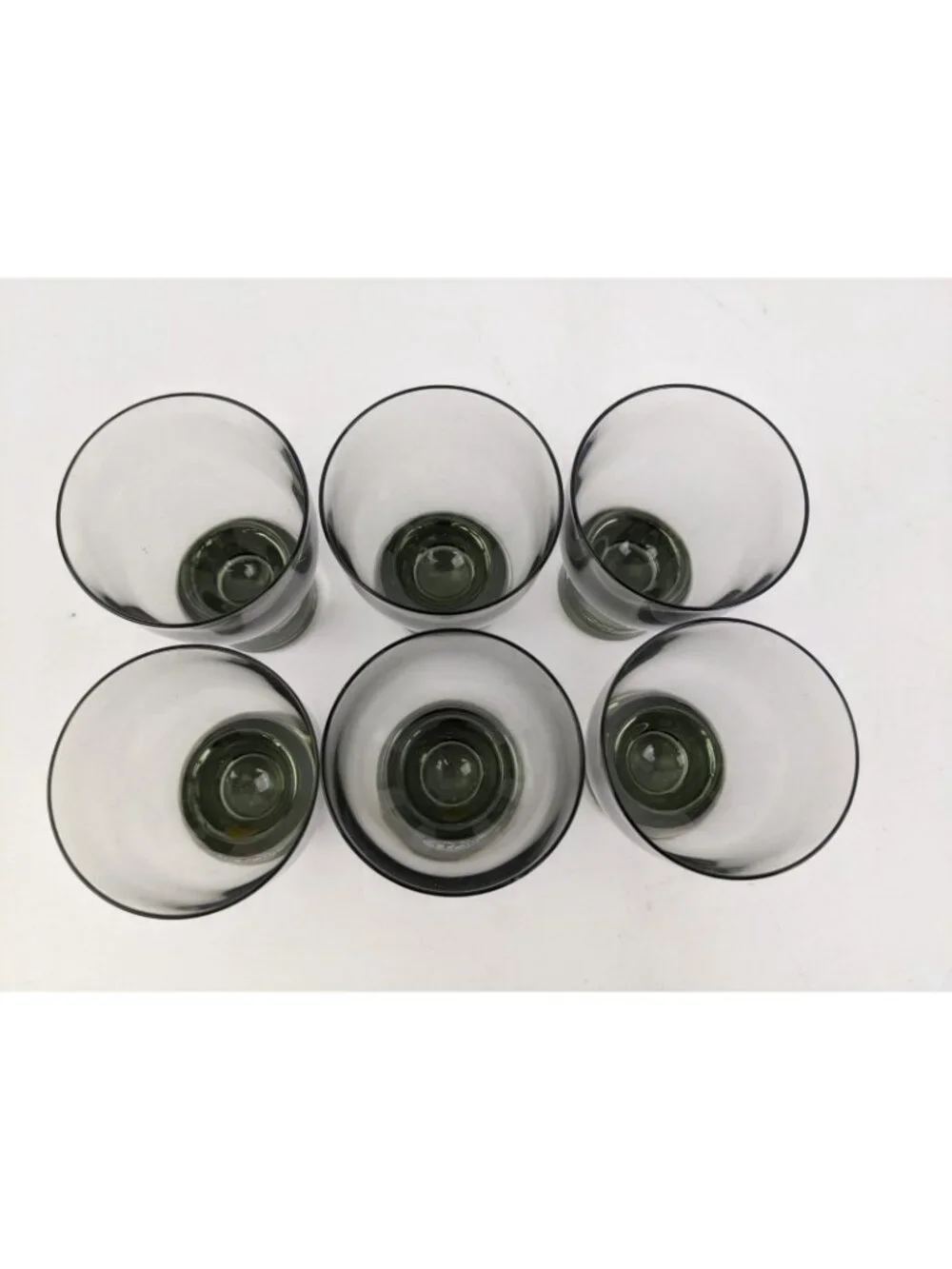 Vintage Kastrup Holmegaard Smoke Gray Canada Cocktail x 6 - 4 oz Glasses w/ Box
